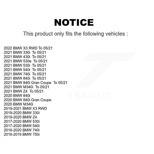 Ensemble de moyeu de roulement de roue avant, pour BMW X3 Z4 430i 530i 740i 330i 540i 750i