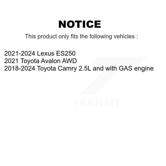 Ensemble de moyeu de roulement de roue avant, pour Toyota Camry Lexus ES250 Avalon 70-513439