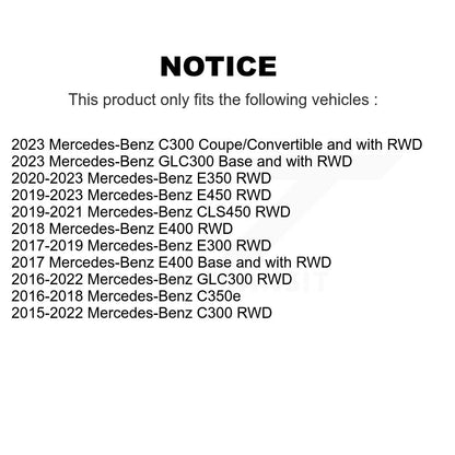 Ensemble de moyeu de roulement de roue avant, pour Mercedes-Benz GLC300 C300 E450 E400 E300