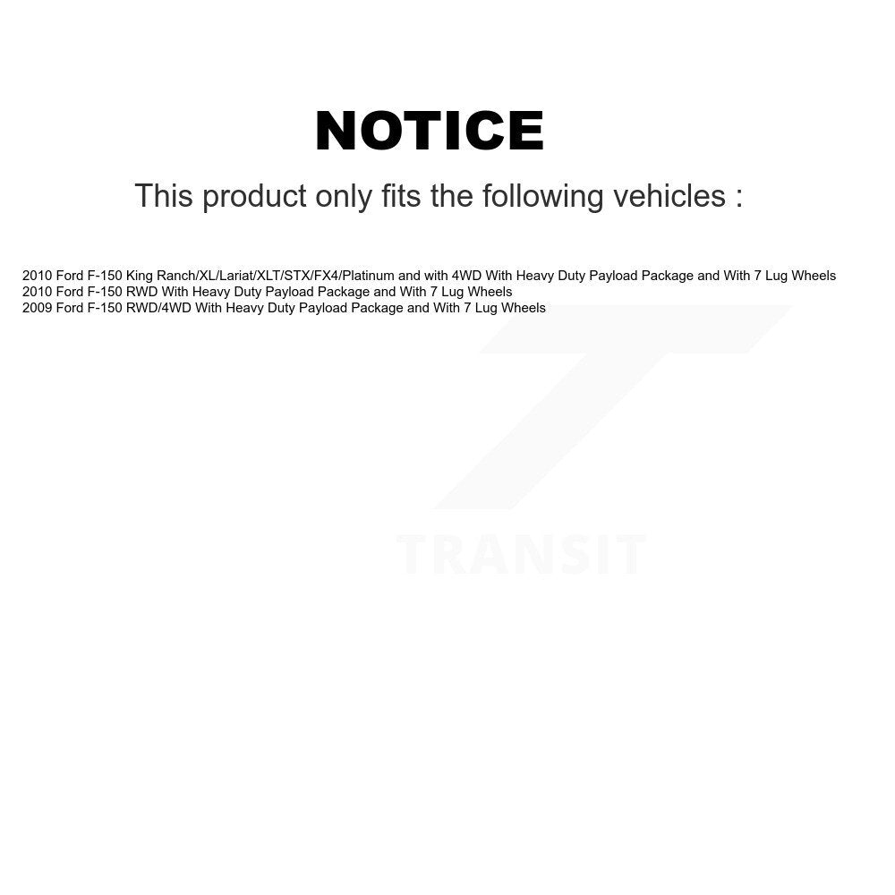 Ensemble de moyeu de roulement de roue avant pour Ford F-150 70-515118