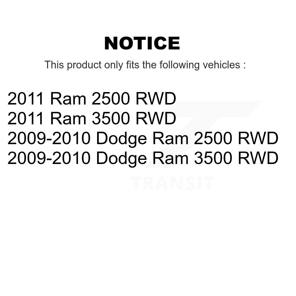 Ensemble de moyeu de roulement de roue avant pour Dodge Ram 2500 3500 RWD 70-515123