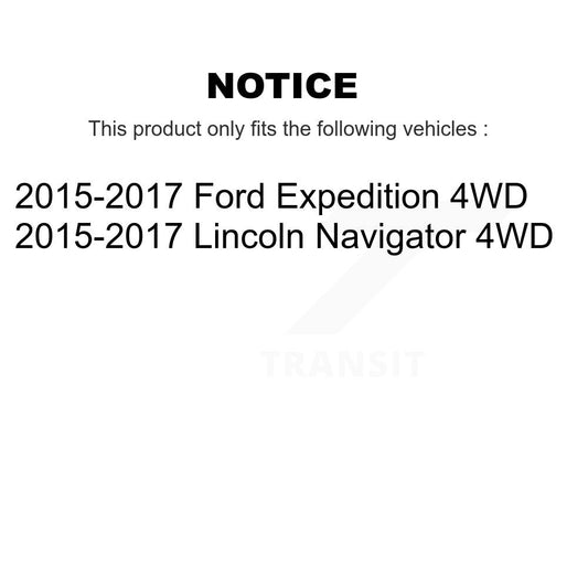 Ensemble de moyeu de roulement de roue avant, pour Ford Expedition Lincoln Navigator 4WD