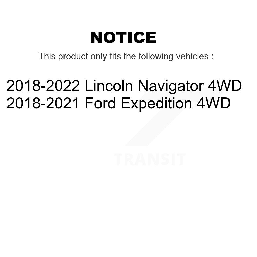 Ensemble de moyeu de roulement de roue avant, pour Ford Expedition Lincoln Navigator 4WD