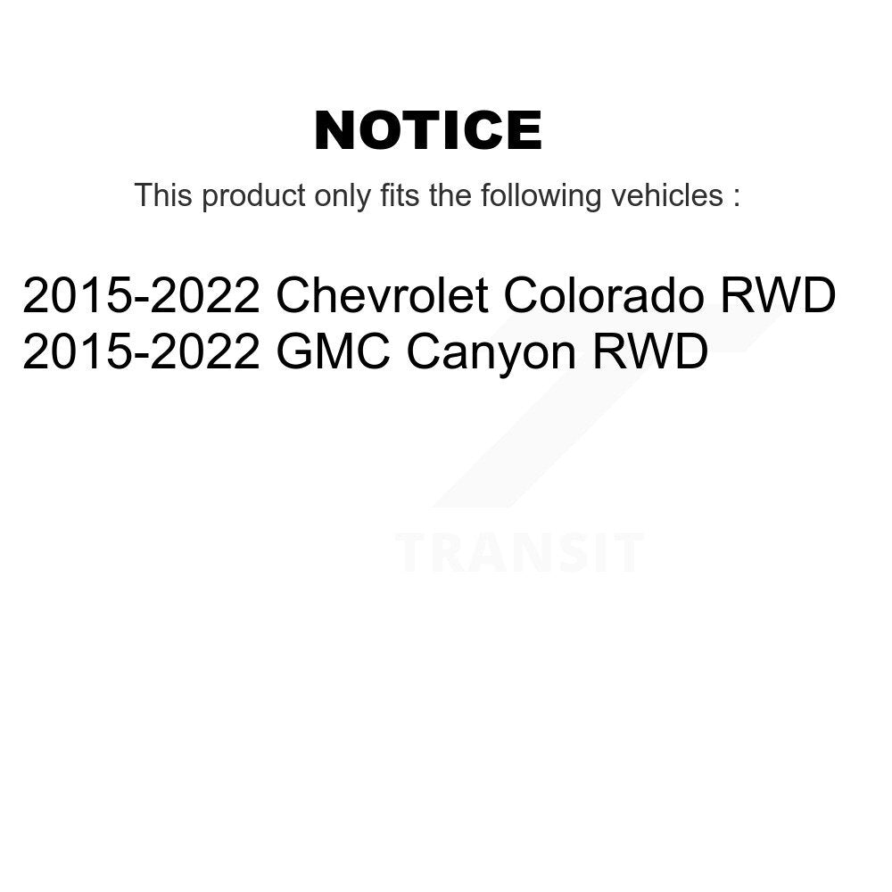 Ensemble de moyeu de roulement de roue avant pour Chevrolet Colorado GMC Canyon RW 2015 – 2022