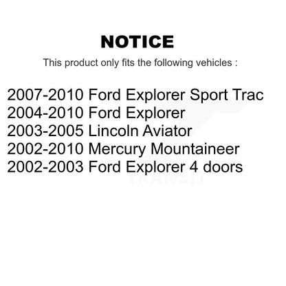 Jeu de roulements de roue arrière, pour Ford Explorer Sport Trac Lincoln Aviator Mercur