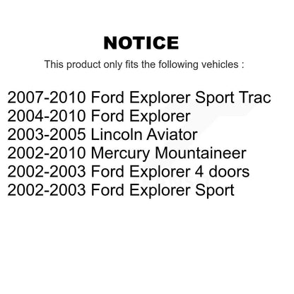 Kit de réparation de moyeu de roue arrière, pour Ford Explorer Sport Trac Lincoln Aviator Mercury