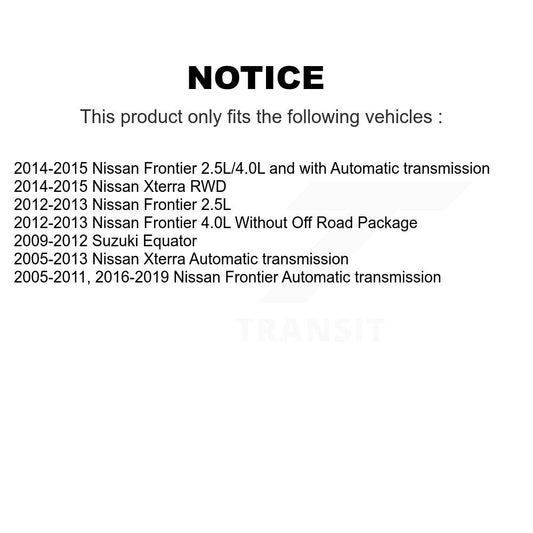 Ensemble de roulement de roue arrière pour Nissan Frontier Xterra Suzuki Equator 70-541011