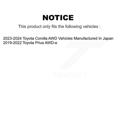 Roulement arrière Hub Assemblage pour Toyota Corolla Prius AWD-e 70-KH4003