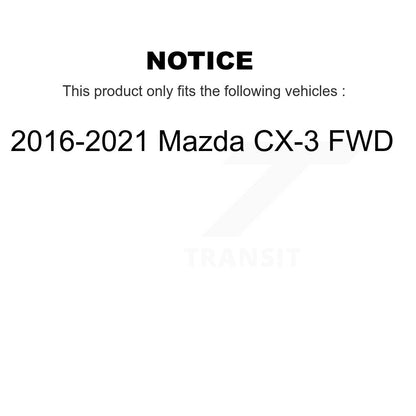 Ensemble de moyeu de roulement de roue arrière pour Mazda CX-3 FWD 2016 – 2021 70-KH8003