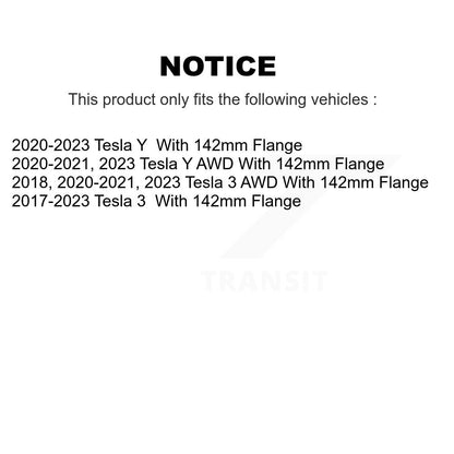 Ensemble de moyeu de roulement de roue pour Tesla 3 Y avec bride de 142 mm 70-KH9203