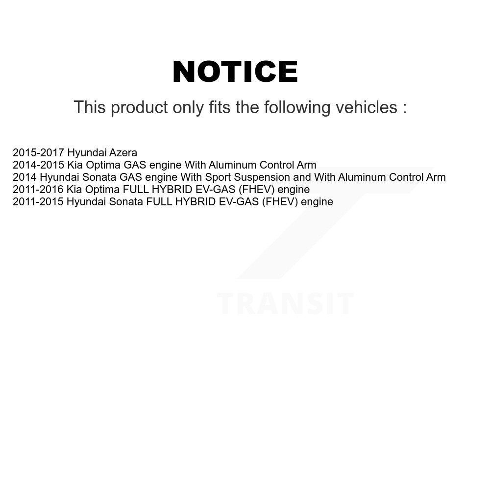 Ensemble de rotule de bras de commande de Suspension inférieure avant gauche pour Hyundai Sonata