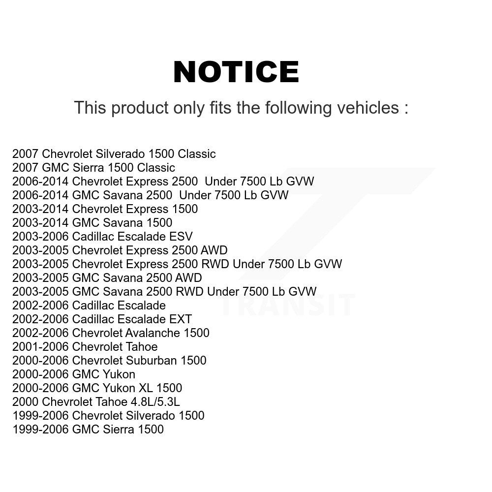 Ensemble de rotule de bras de commande de Suspension supérieure avant, pour Chevrolet GMC 1500 X