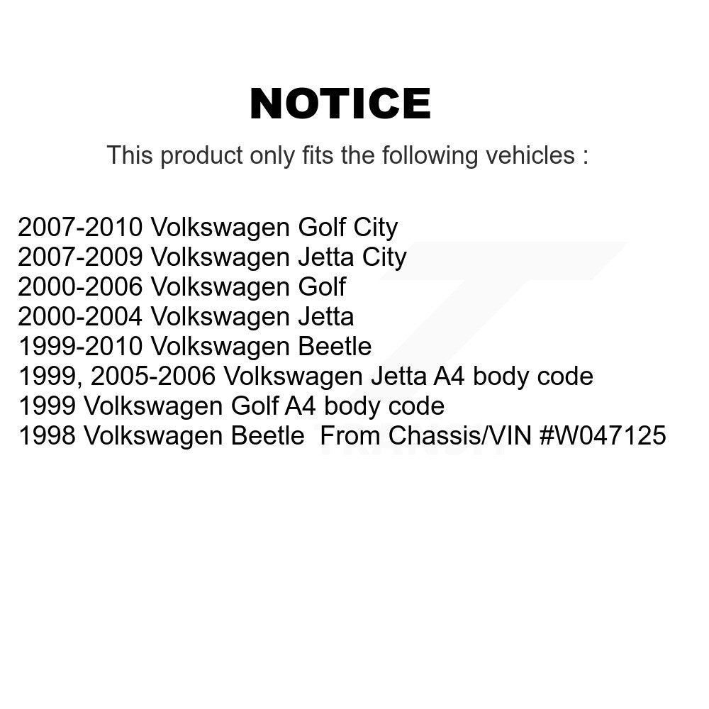 Extrémité de biellette de direction extérieure avant droite pour Volkswagen Jetta Golf Beetle City