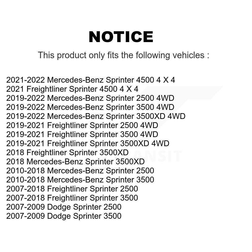 Extrémité de biellette de direction extérieure avant, pour Mercedes-Benz Sprinter 2500 3500 Dodge 450