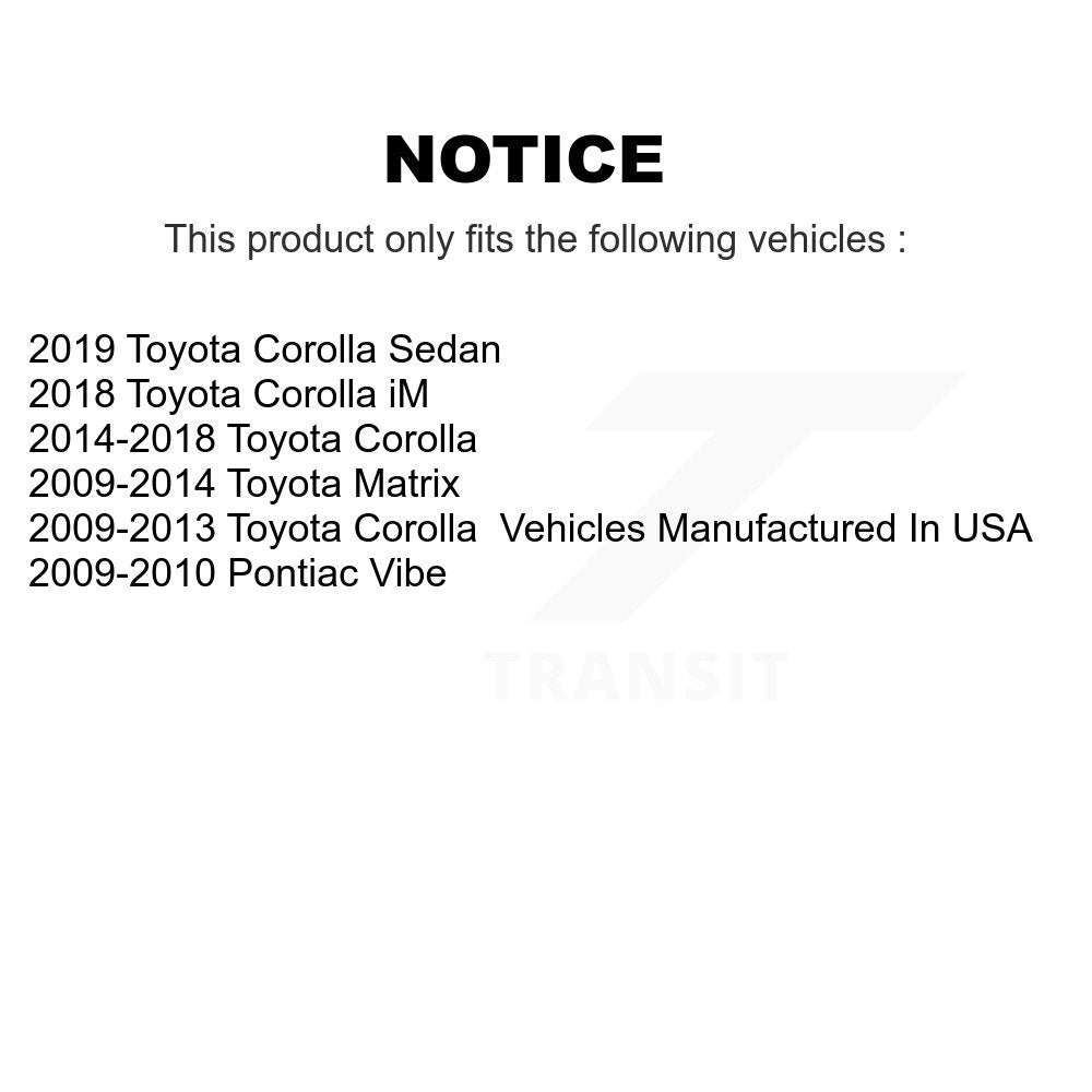 Extrémité de biellette de direction extérieure avant, pour Toyota Corolla Matrix Pontiac Vibe iM