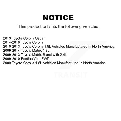Extrémité de biellette de direction intérieure pour Toyota Corolla Matrix Pontiac Vibe 72-EV801193