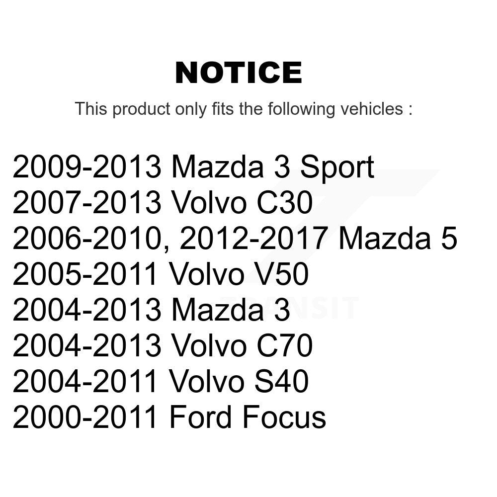 Douille de bras oscillant de Suspension arrière, pour Mazda 3 Ford Focus 5 Volvo S40 C30 V50
