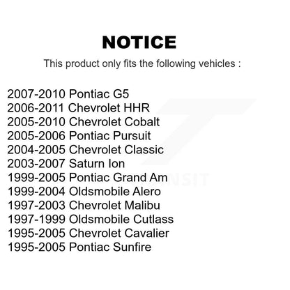 Douille de bras de commande de Suspension avant et arrière, pour Chevrolet Pontiac Cobal
