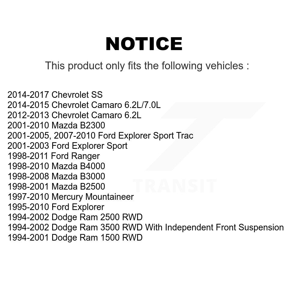 Kit de lien de barre stabilisatrice de Suspension pour Ford Ranger Dodge Ram 2500 Explorer 1500