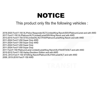 Kit de liaison de barre stabilisatrice de Suspension avant, pour Ford F-150 F-350 Super Duty F-250
