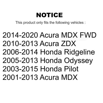 Kit de bagues de barre stabilisatrice de Suspension avant au cadre, pour Honda Acura MDX Odysse
