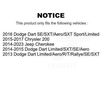 Support de jambe de suspension avant droit, pour Jeep Cherokee Chrysler 200 Dodge Dart