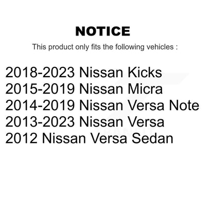Kit de quincaillerie de jambe de force de Suspension avant, pour Nissan kick Micra Versa Note 73-902138