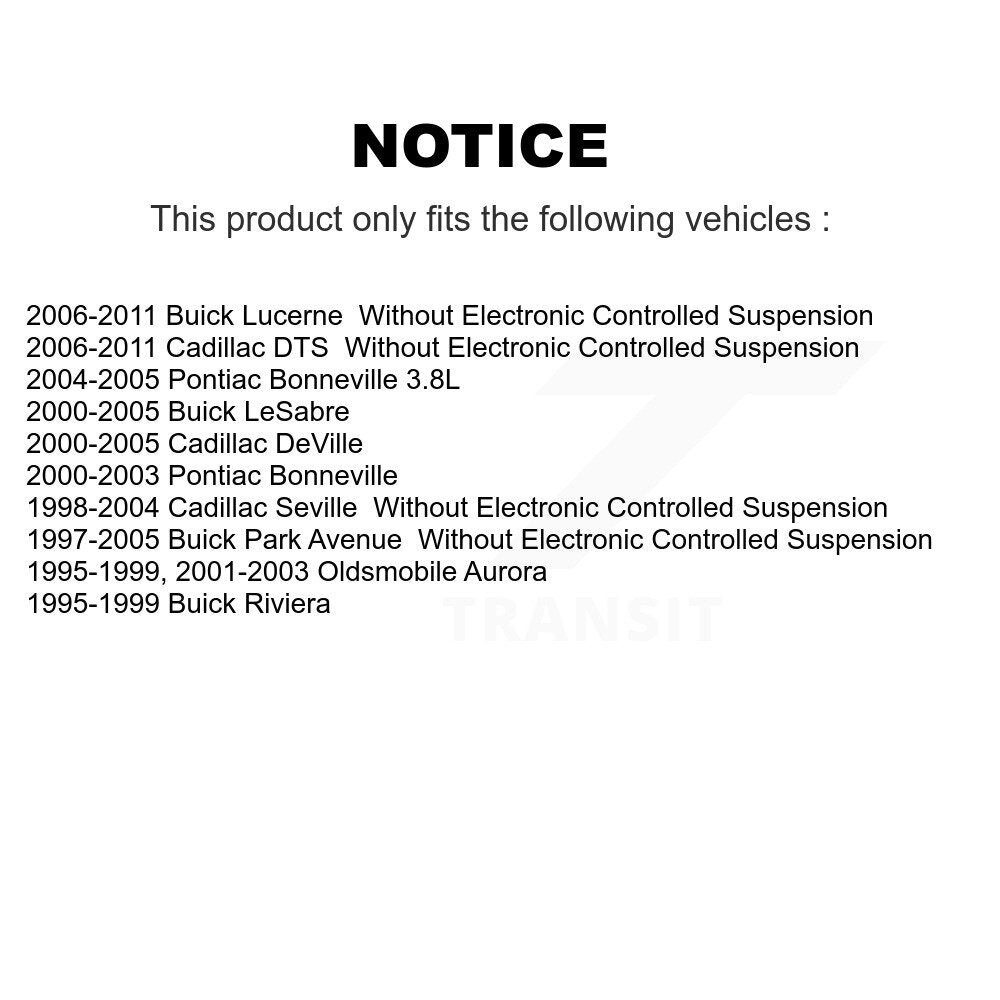 Support de jambe de suspension arrière pour Buick Lucerne Cadillac LeSabre DTS DeVille Park
