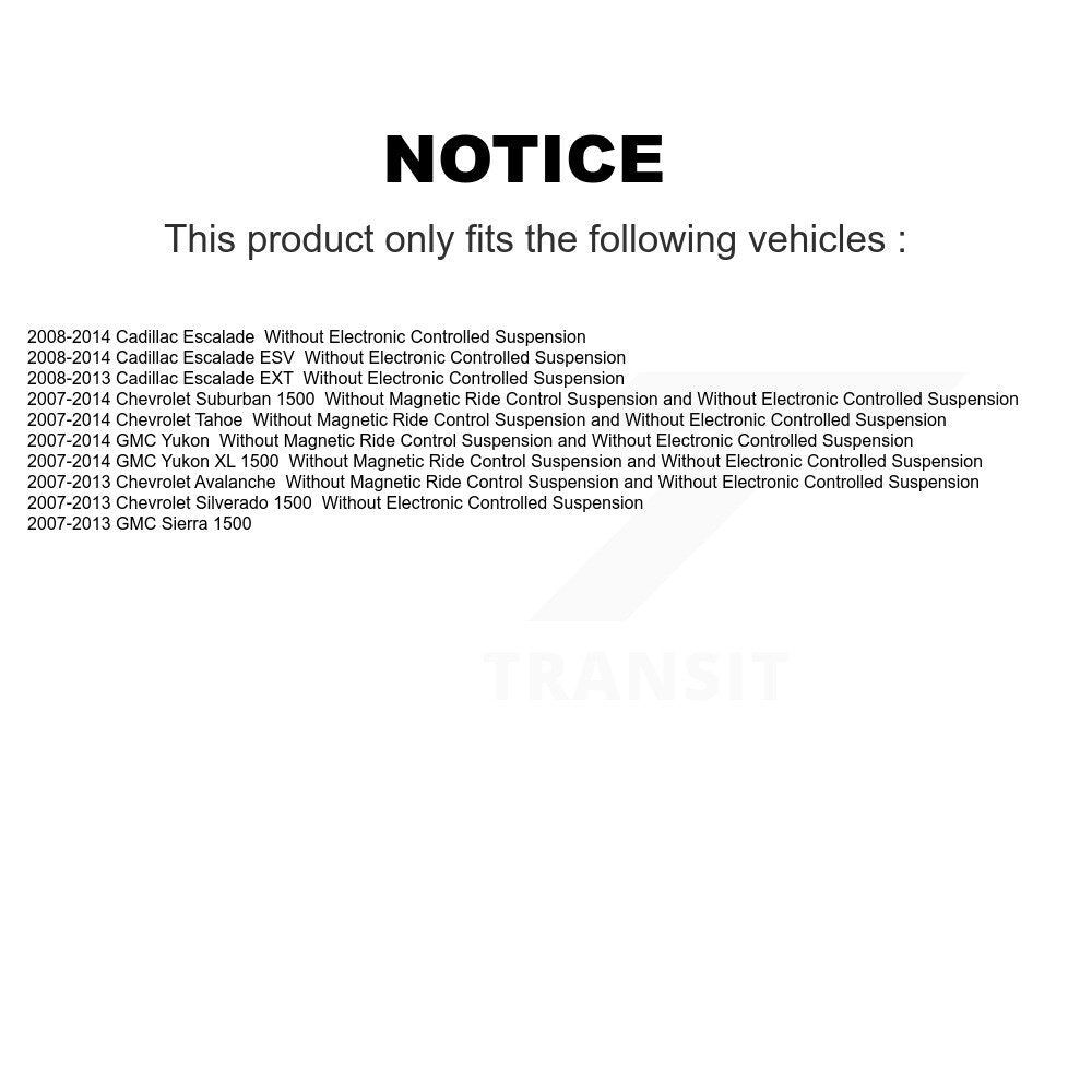 Support de jambe de suspension avant pour Chevrolet GMC Sierra 1500 Silverado Avalanche