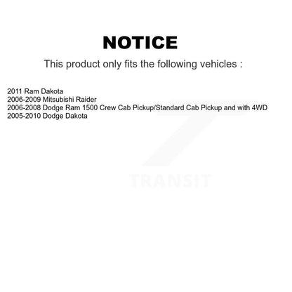 Support de jambe de suspension avant pour Dodge Ram 1500 Dakota Mitsubishi Raider