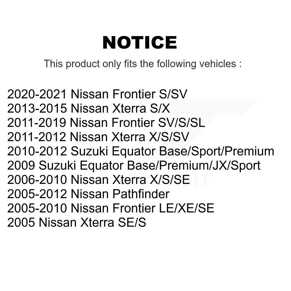 Support de jambe de suspension avant pour Nissan Frontier Pathfinder Xterra Suzuki