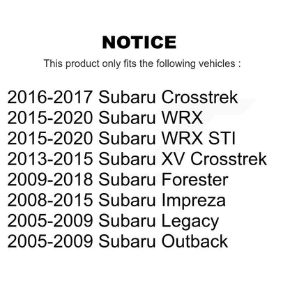 Kit de quincaillerie de jambe de force de Suspension avant, pour Subaru Forester Impreza XV Crosstrek WR
