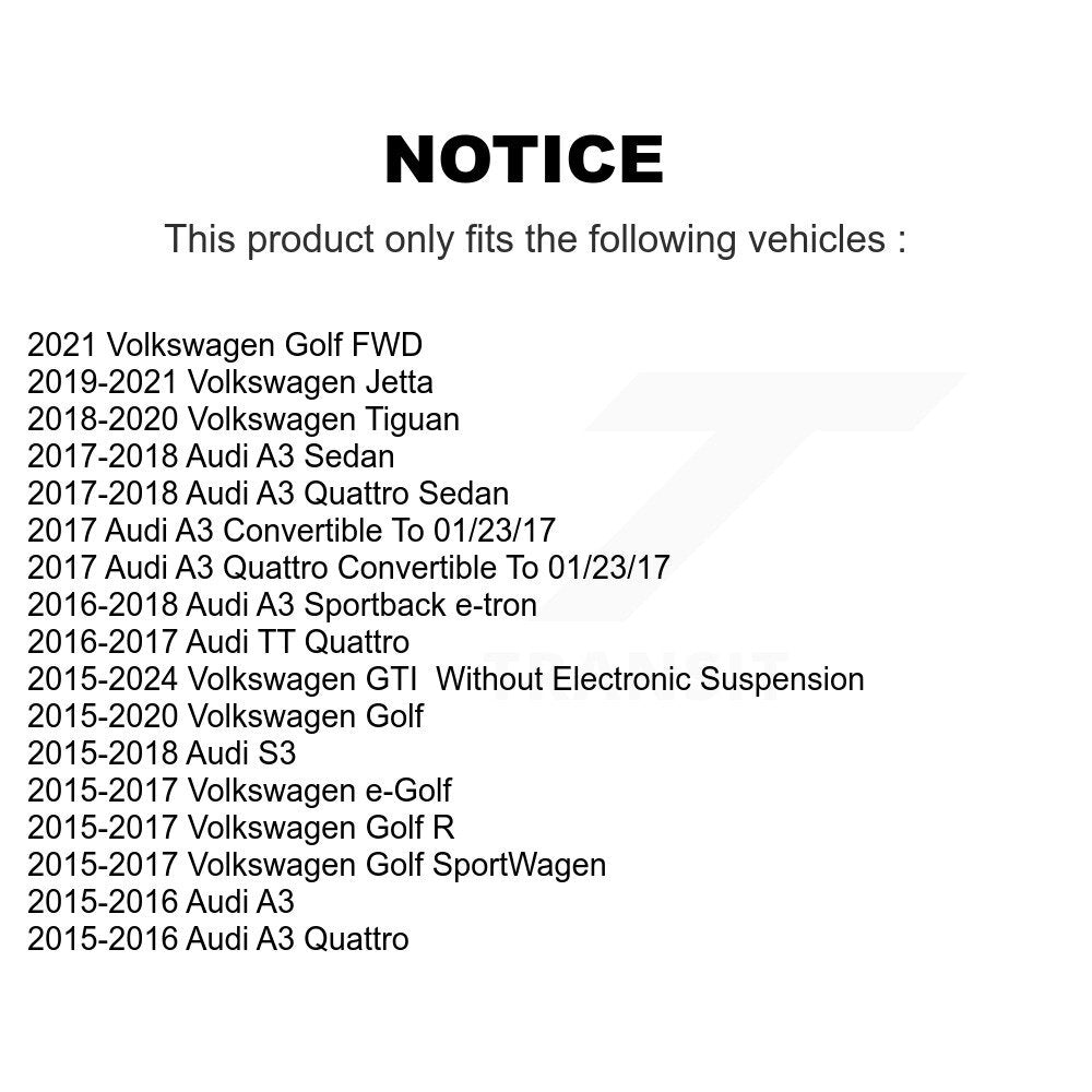 Suspension avant Strut Mount pour Volkswagen Golf Tiguan Jetta GTI Audi A3 R S3