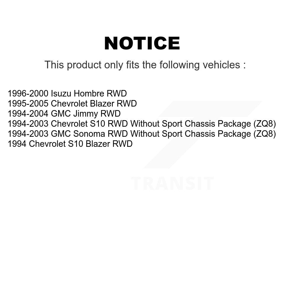 Amortisseur avant pour Chevrolet GMC S10 Blazer Sonoma Jimmy Isuzu Hombre RWD