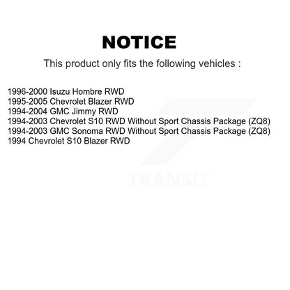 Amortisseur avant pour Chevrolet GMC S10 Blazer Sonoma Jimmy Isuzu Hombre RWD