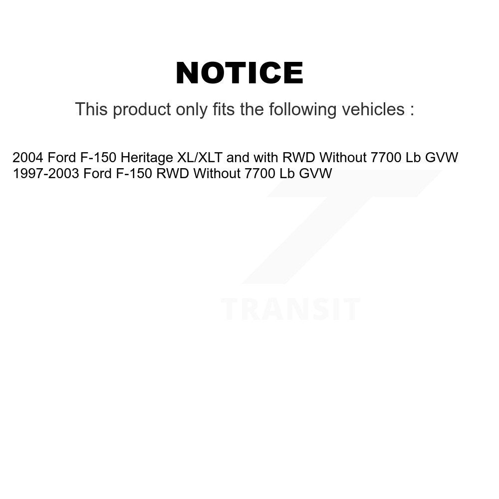 Amortisseur arrière pour Ford F-150 Heritage sans 7700 Lb PNBV 78-37132