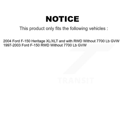 Amortisseur arrière pour Ford F-150 Heritage sans 7700 Lb PNBV 78-37132