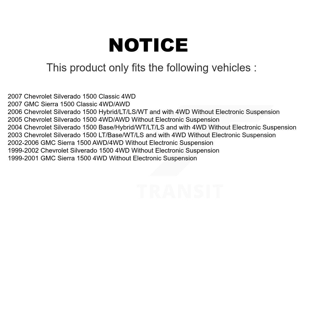 Amortisseur avant pour Chevrolet Silverado 1500 GMC Sierra Classic 78-37151