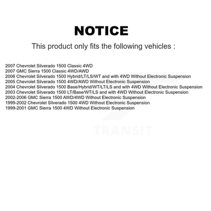 Amortisseur avant pour Chevrolet Silverado 1500 GMC Sierra Classic 78-37151