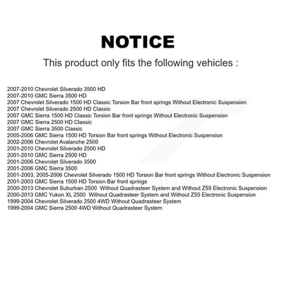 Amortisseur avant pour GMC Chevrolet Sierra 2500 HD Silverado 3500 Classic XL