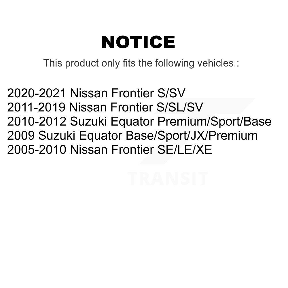 Amortisseur arrière pour Nissan Frontier Suzuki Equator 78-37273