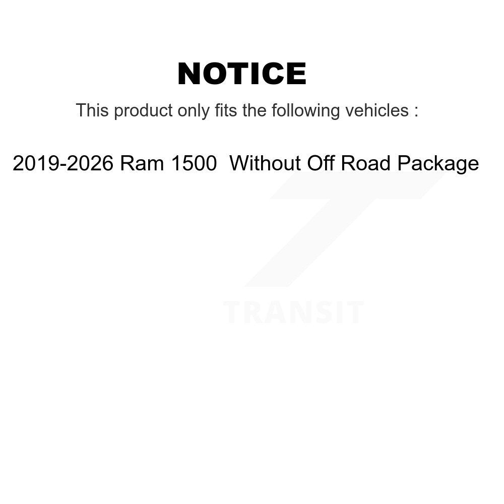 Absorbeur de choc arrière pour 2019-2026 Ram 1500 sans paquet hors route 78-37412