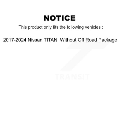 Absorbeur de choc arrière pour 2017-2024 Nissan TITAN sans paquet hors route 78-37422