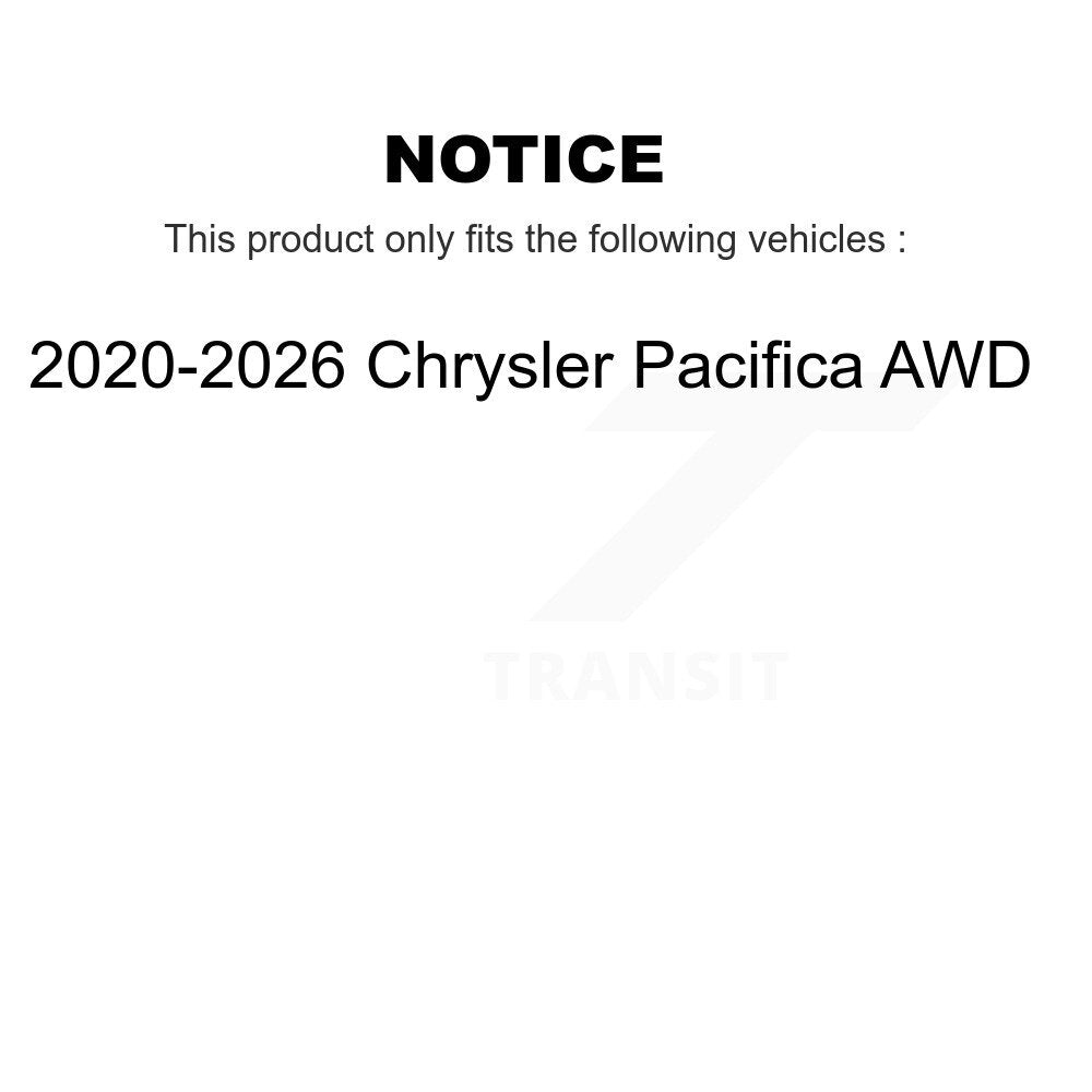 Absorbeur de choc arrière pour 2020-2026 Chrysler Pacifica AWD 78-37424