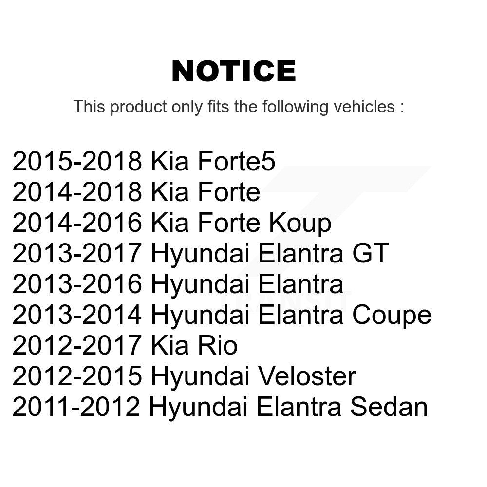 Amortisseur arrière pour Hyundai Elantra Kia Rio Forte GT Veloster Forte5 coupé