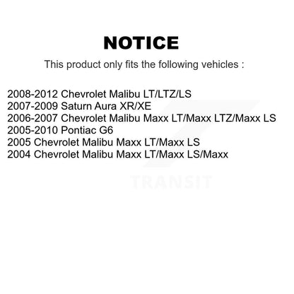 Amortisseur arrière pour Chevrolet Malibu Pontiac G6 Saturn Aura 78-5778
