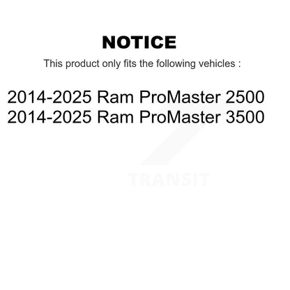 Absorbeur de choc arrière pour 2014-2025 Ram ProMaster 2500 3500 78-66440
