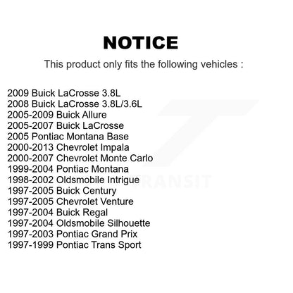 Entretoise de Suspension avant pour Chevrolet Impala Buick LaCrosse Pontiac Montana Mont