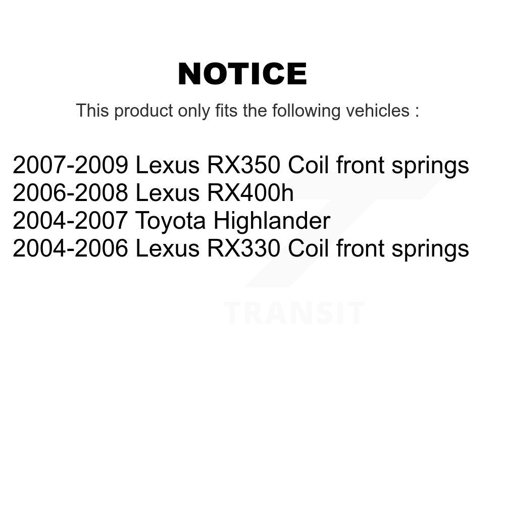 Contrefiche de Suspension avant gauche pour Lexus RX350 Toyota Highlander RX330 RX400h