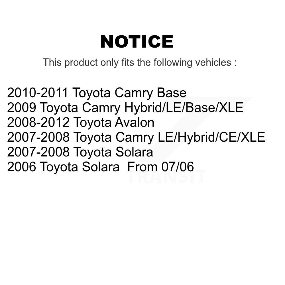 Jambe de suspension arrière droite pour Toyota Camry Solara Avalon 78-72309